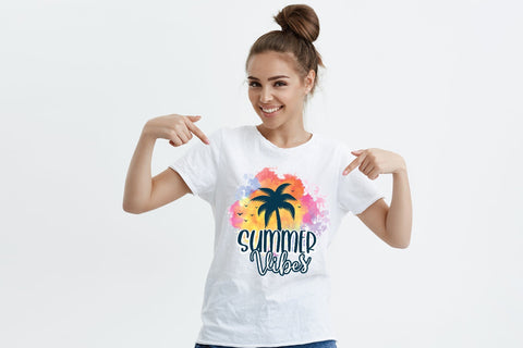 Summer Vibes PNG Sublimation Design Sublimation CraftLabSVG 