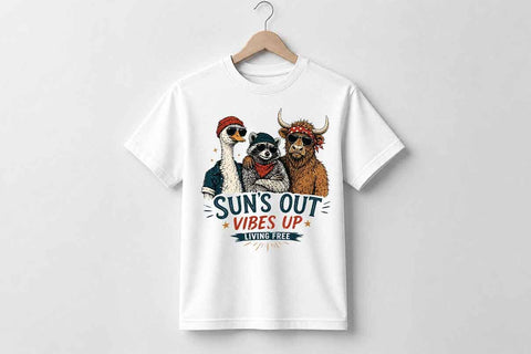 Summer Vibes PNG Sun's Out Vibes Up Funny Animal Sublimation SVG BillahCrafts 