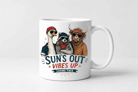 Summer Vibes PNG Sun's Out Vibes Up Funny Animal Sublimation SVG BillahCrafts 