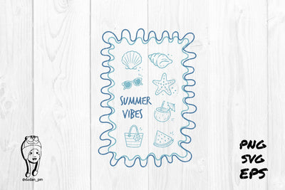 summer vibes Preppy Hand Drawn SVG dadan_pm 