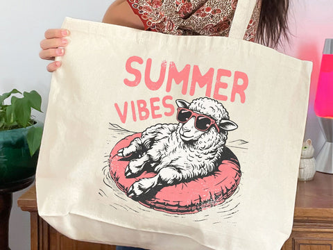 Summer Vibes Sheep PNG, Cute Sheep Floatie Sublimation Design SVG DesignDestine 