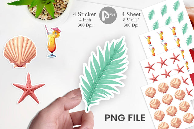 Summer Vibes Sticker Sublimation artnoy 