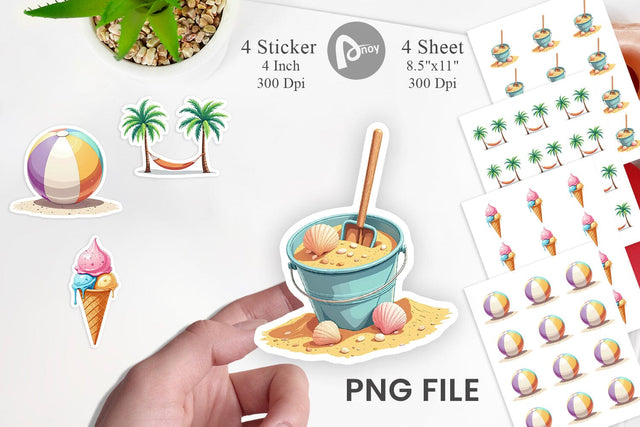 Summer Vibes Sticker Sublimation artnoy 