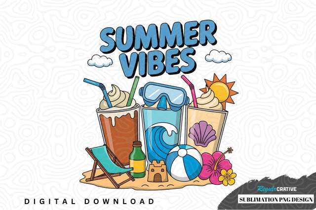 Summer vibes sublimation png design Sublimation Regulrcrative 