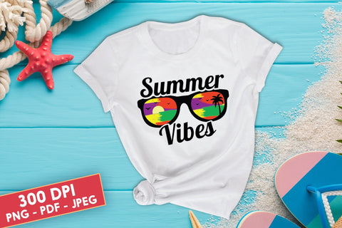 Summer Vibes, Summer Quote Sublimation Sublimation CraftLabSVG 