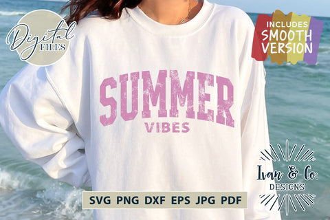 Summer Vibes SVG Files, Summer Svg, Beach Svg, Summer Shirt Svg, Cricut Svg, Silhouette Designs, Digital Cut Files, Vinyl Designs, DXF PNG JPG (1718199169) SVG Ivan & Co. Designs 