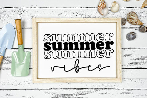 Summer Vibes SVG I Beach SVG I Summer Quotes SVG Cutfile SVG Happy Printables Club 