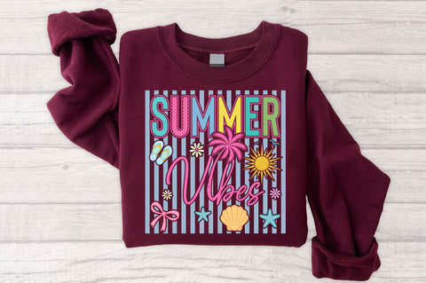 Summer Vibes SVG PNG, Preppy Summer SVG SVG SVG Studio 