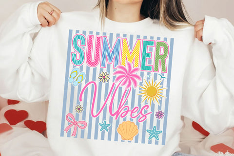 Summer Vibes SVG PNG, Preppy Summer SVG SVG SVG Studio 