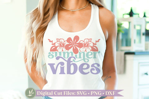 Summer Vibes SVG, Retro Summer Vacation Shirt Design SVG LilleJuniper 