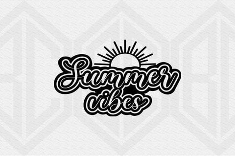 Summer Vibes SVG Sun Quote Cut File for Cricut SVG BillahCrafts 