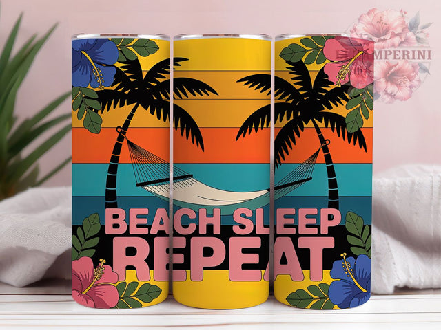 Summer Vibes Tropical 20oz Tumbler Wrap, Tropical Scene Sublimation, Colorful Summer PNG, 20oz Tumbler Wrap, Beach Lifestyle Design, Coastal Vacation Sublimation, Seaside Tropical Wrap Sublimation Li Zamperini 