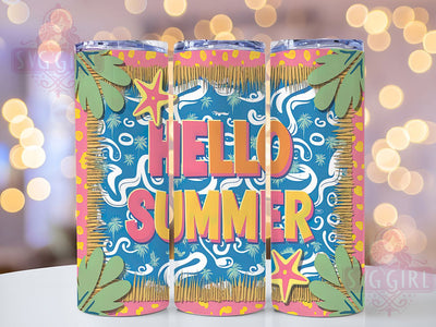 Summer Vibes Tropical Drink Tumbler, Seasonal Drinkware Design, 20oz Vacation Cup, Custom Summer Vibes Wrap, Beachy Sublimation Template, Sunny Tumbler Design, Tropical Drink Cup Sublimation SvggirlplusArt 