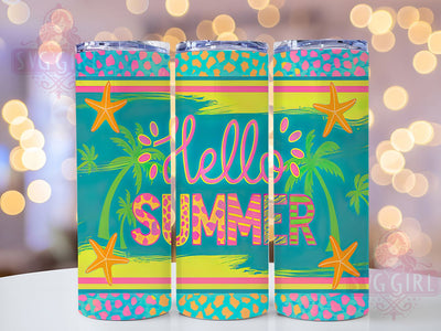 Summer Vibes Tropical Drink Tumbler, Seasonal Drinkware Design, 20oz Vacation Cup, Custom Summer Vibes Wrap, Beachy Sublimation Template, Sunny Tumbler Design, Tropical Drink Cup Sublimation SvggirlplusArt 