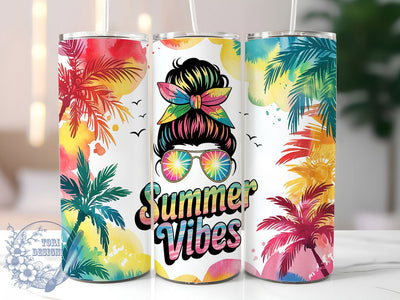 Summer Vibes Tropical Girls Trip Tumbler, Girls Trip Tumbler, 20oz Tumbler Wrap, Beach Trip Sublimation, Vacation Tumbler Design, Fun Summer Wrap, Tropical Tumbler Design Sublimation ToriDesigns 
