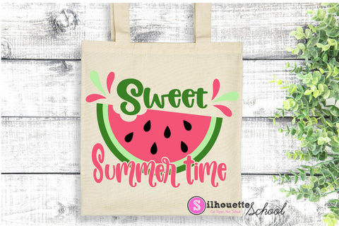 Summer Vibes Watermelon SVG Design with Quote | Digital Download SVG Silhouette School Blog Design Shop 