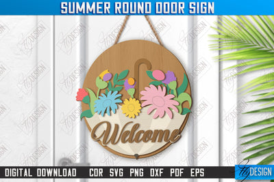 Summer Wall Sign Laser Cut | Summer Vibe | Porch Decor | CNC File SVG Fly Design 
