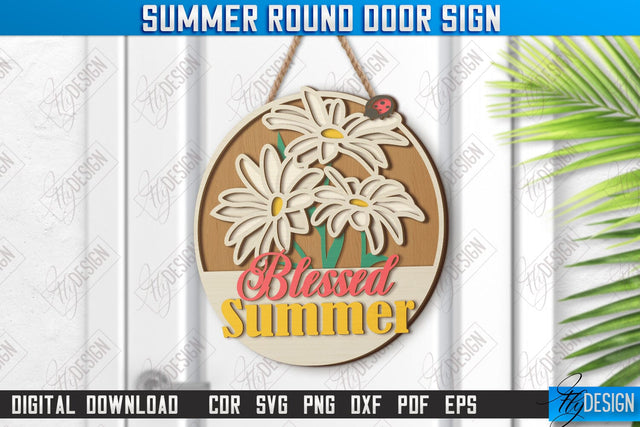Summer Wall Sign Laser Cut | Summer Vibe | Porch Decor | CNC File SVG Fly Design 