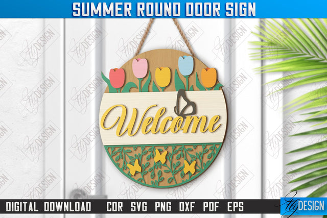 Summer Wall Sign Laser Cut | Summer Vibe | Porch Decor | CNC File SVG Fly Design 