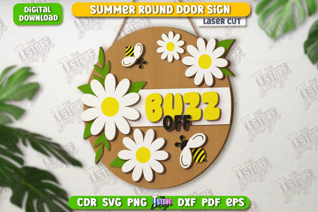 Summer Wall Sign Laser Cut | Summer Vibe | Porch Decor | CNC File SVG The T Store Design 