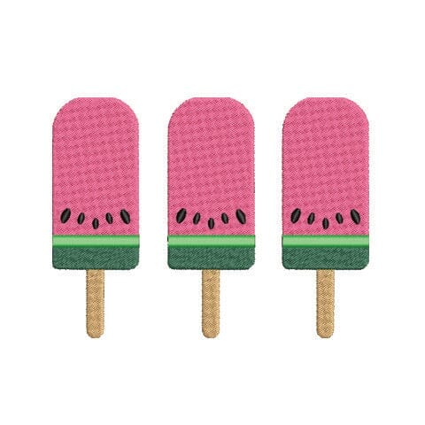 Summer Watermelon Popsicles Embroidery Design Embroidery/Applique DESIGNS Creatively Embroidery 