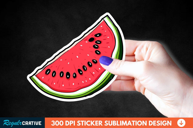 Summer Watermelon Sticker Clipart Sublimation Regulrcrative 