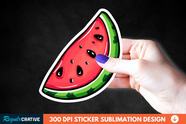 Summer Watermelon Sticker Clipart Sublimation Regulrcrative 