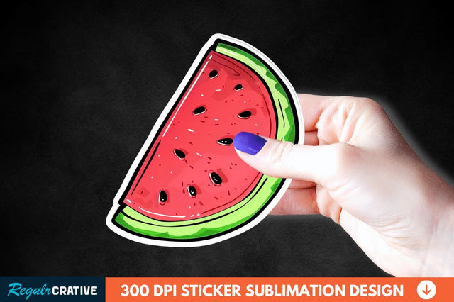 Summer Watermelon Sticker Clipart Sublimation Regulrcrative 