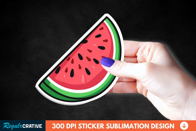 Summer Watermelon Sticker Clipart Sublimation Regulrcrative 