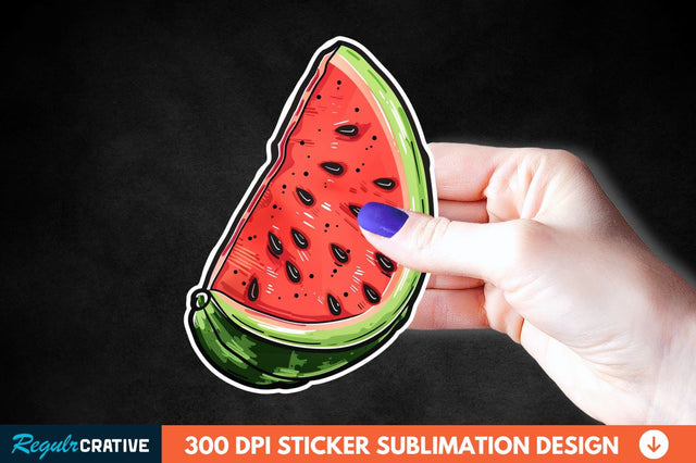 Summer Watermelon Sticker Clipart Sublimation Regulrcrative 