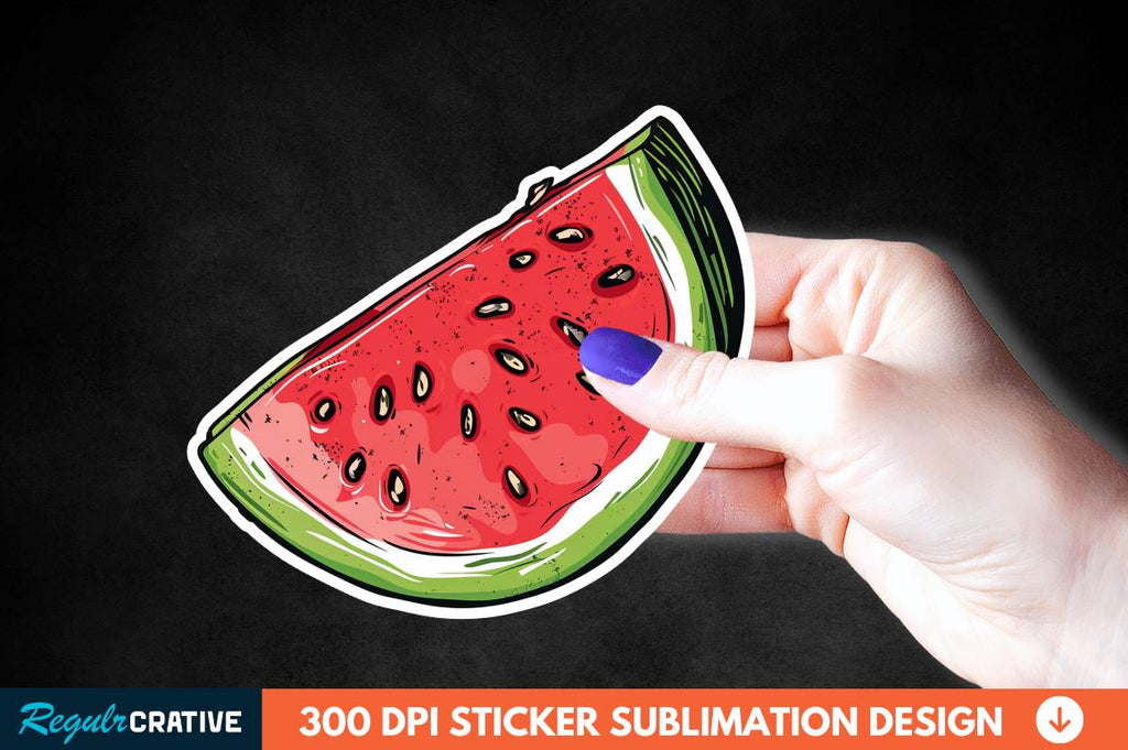 Summer Watermelon Sticker Clipart - So Fontsy