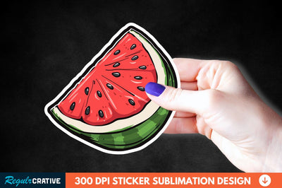 Summer Watermelon Sticker Clipart Sublimation Regulrcrative 