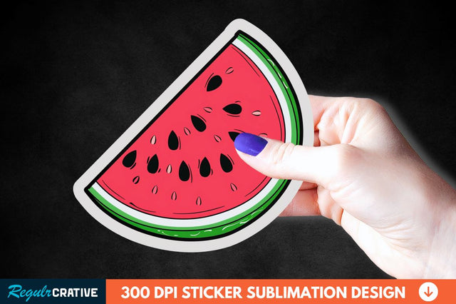 Summer Watermelon Sticker Clipart Sublimation Regulrcrative 