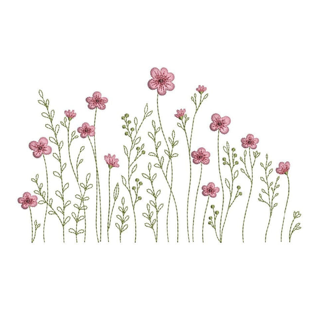 Summer Wildflowers Machine Embroidery Design, 3 sizes, Instant Download Embroidery/Applique DESIGNS Nino Nadaraia 
