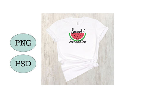 Summer Word Art- Sweet Summer with Watermelon SVG Sharia Morton Designs 