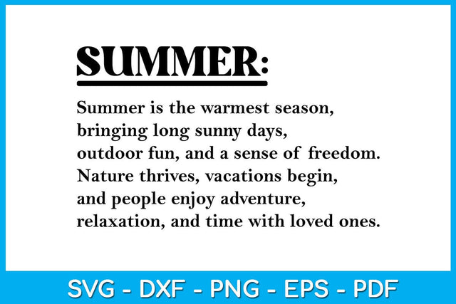 Summer Words SVG PNG PDF Cut File SVG Creativedesigntee 