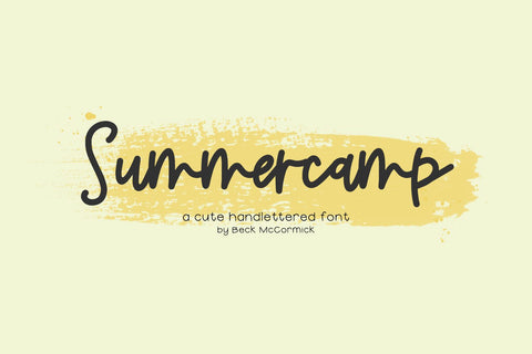 Summercamp Script Font Beck McCormick 