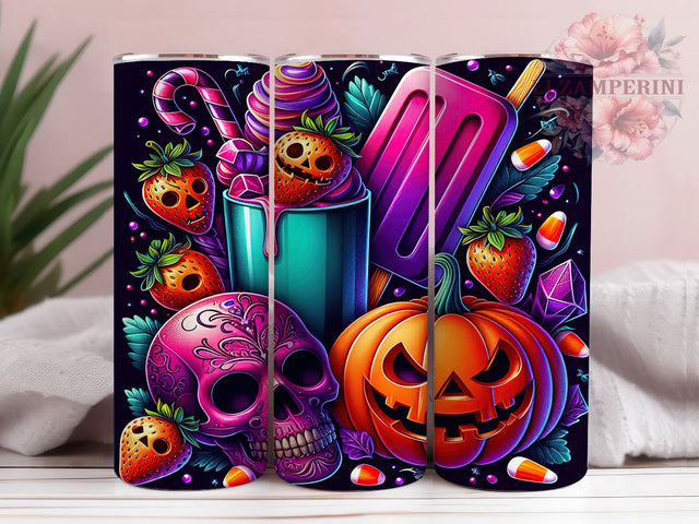 Summerween Sweet Candy Halloween Tumbler, Spooky Summer Halloween Wrap, Cute Candy Ghost Sublimation, Pastel Halloween Drinkware, Sweet & Spooky Tumbler, Summer Halloween Cup, Kawaii Spooky Season Wrap Sublimation Li Zamperini 