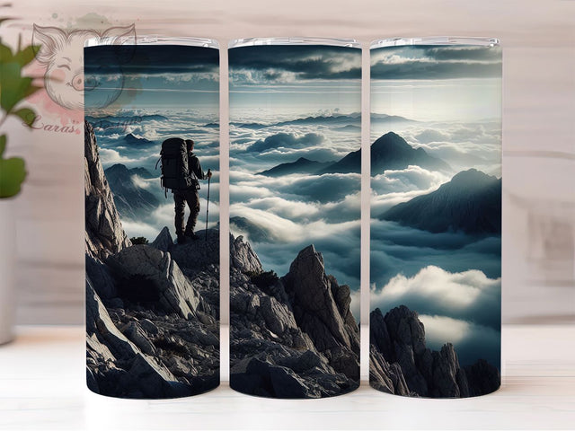 Summit Hiking Adventure 20oz Tumbler, Hiker Tumbler, Summit Hiking, Outdoor Adventure, Sublimation Design, 20oz Tumbler, Nature Lover Gifts, Hiking Decor Sublimation Lara' s Designs 