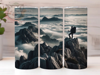 Summit Hiking Adventure 20oz Tumbler, Hiker Tumbler, Summit Hiking, Outdoor Adventure, Sublimation Design, 20oz Tumbler, Nature Lover Gifts, Hiking Decor Sublimation Lara' s Designs 