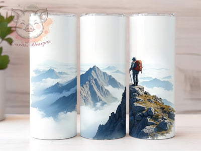 Summit Hiking Adventure 20oz Tumbler, Hiker Tumbler, Summit Hiking, Outdoor Adventure, Sublimation Design, 20oz Tumbler, Nature Lover Gifts, Hiking Decor Sublimation Lara' s Designs 