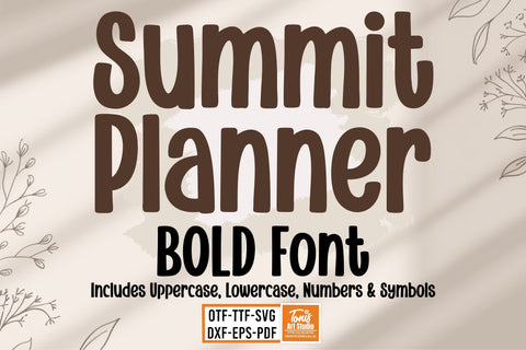 Summit Planner Font Bundle | Modern Serif Font Duo | 5 Styles Regular, Bold, Line, Outline & Italic | OTF TTF SVG Fonts for Cricut & Canva SVG TonisArtStudio 