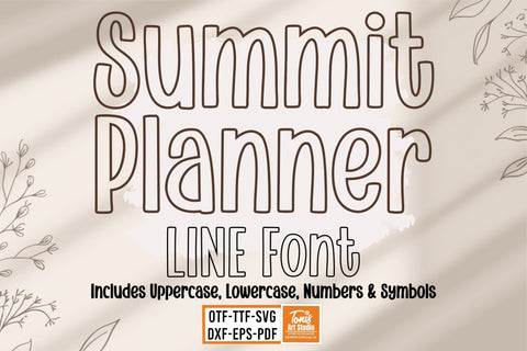 Summit Planner Font Bundle | Modern Serif Font Duo | 5 Styles Regular, Bold, Line, Outline & Italic | OTF TTF SVG Fonts for Cricut & Canva SVG TonisArtStudio 