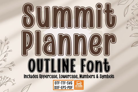 Summit Planner Font Bundle | Modern Serif Font Duo | 5 Styles Regular, Bold, Line, Outline & Italic | OTF TTF SVG Fonts for Cricut & Canva SVG TonisArtStudio 