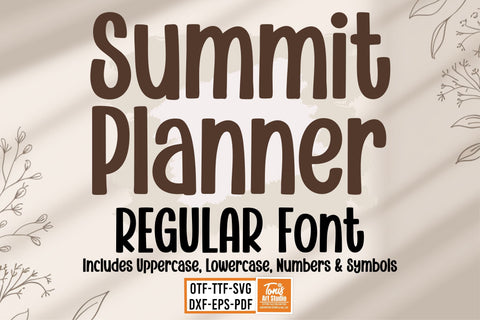 Summit Planner Font Bundle | Modern Serif Font Duo | 5 Styles Regular, Bold, Line, Outline & Italic | OTF TTF SVG Fonts for Cricut & Canva SVG TonisArtStudio 