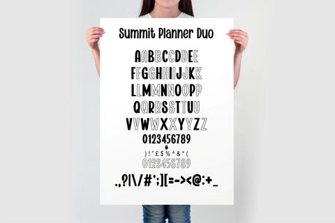 Summit Planner Font Bundle | Modern Serif Font Duo | 5 Styles Regular, Bold, Line, Outline & Italic | OTF TTF SVG Fonts for Cricut & Canva SVG TonisArtStudio 