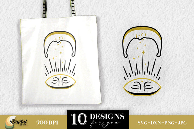 SUN and MOON SVG. Moon Phase. Tote Bag Designs SVG SVG Evgenyia Guschina 