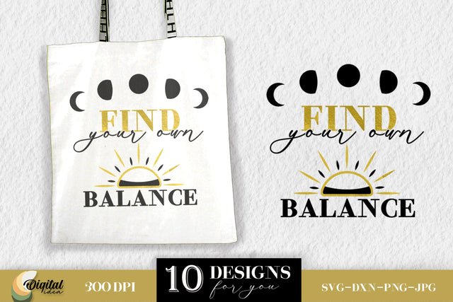 SUN and MOON SVG. Moon Phase. Tote Bag Designs SVG SVG Evgenyia Guschina 