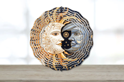 Sun and Moon Wind Spinner Bundle Sublimation Regulrcrative 