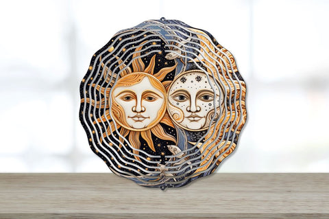 Sun and Moon Wind Spinner Bundle Sublimation Regulrcrative 